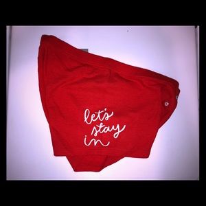Aerie Soft Pajama Short “Let’s Stay In”